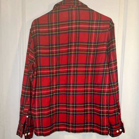 Abercrombie & Fitch Red Plaid Button Up Sleep Shirt, size Small - Picture 2 of 6